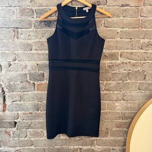 Giani Bernini Black Mesh Detail Mini Dress